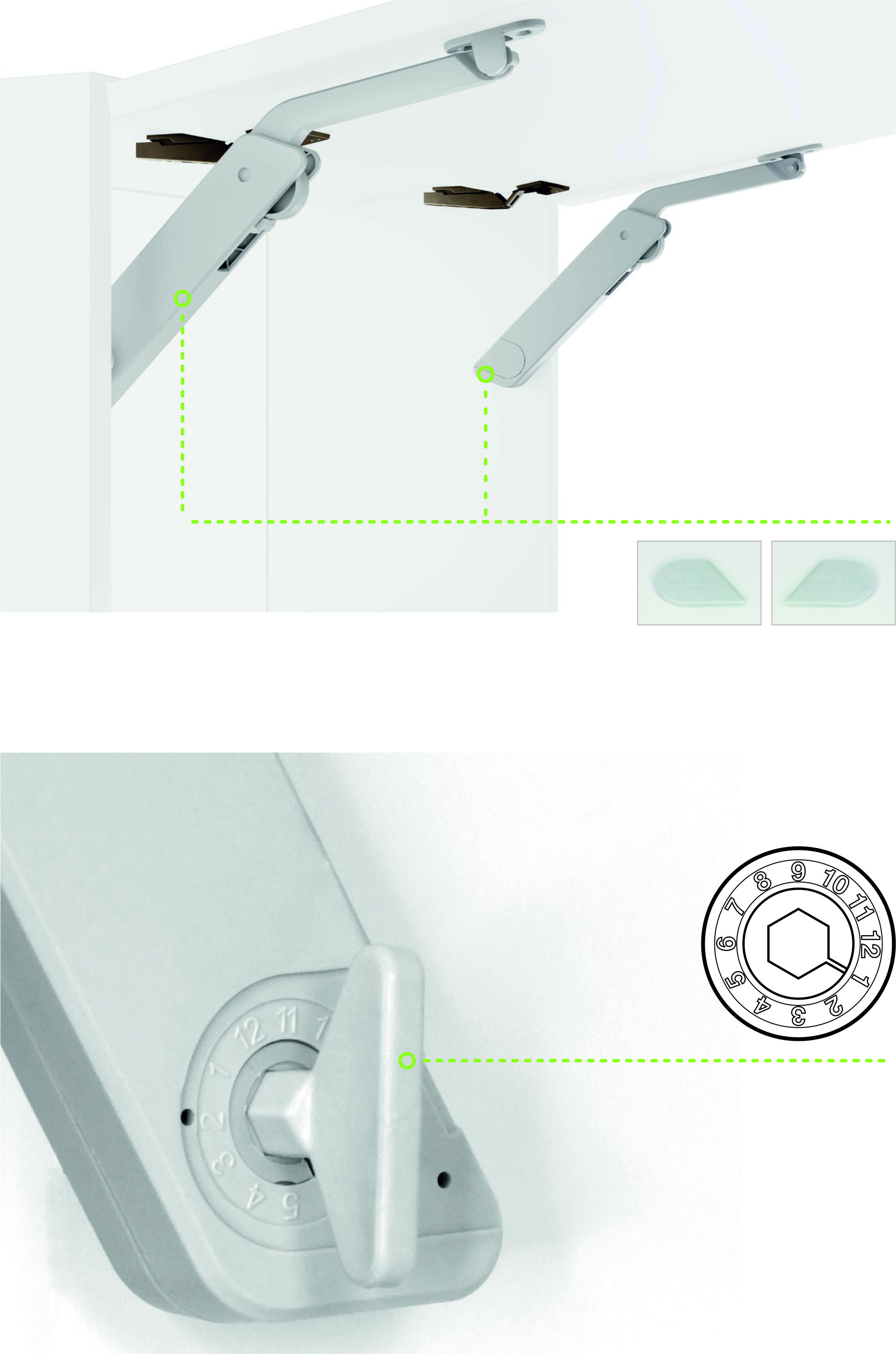 картинка Подъемник тип A, ФриЛайт, 1 шт с комплектом креплений, 2 декоративные крышки и ключ для регулировки, цвет БЕЛЫЙ (2720329966) 