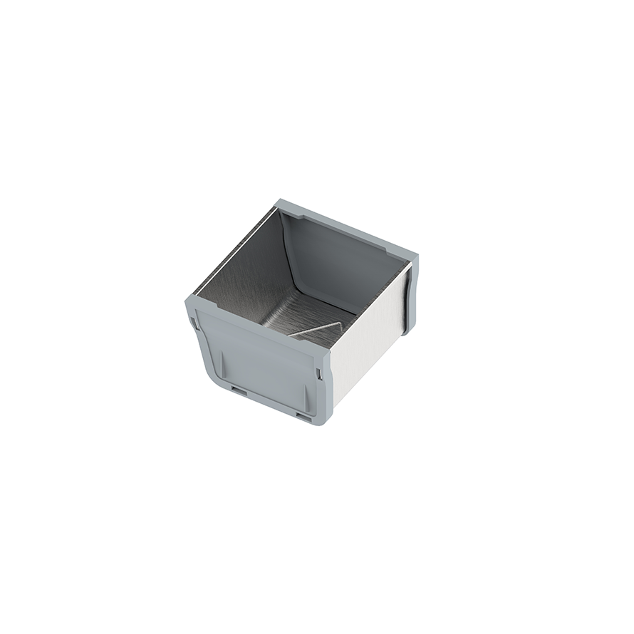 картинка SLIM BOX контейнер для рамки 88mmx88mm металл инокс/ пластмасса серая 
