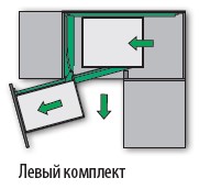 картинка КОМПЛЕКТ левый, Волшебный угол 450-600 мм, H 525, Арена КЛАССИК, 4 полки, цвет ТИТАН (2604070102) 
