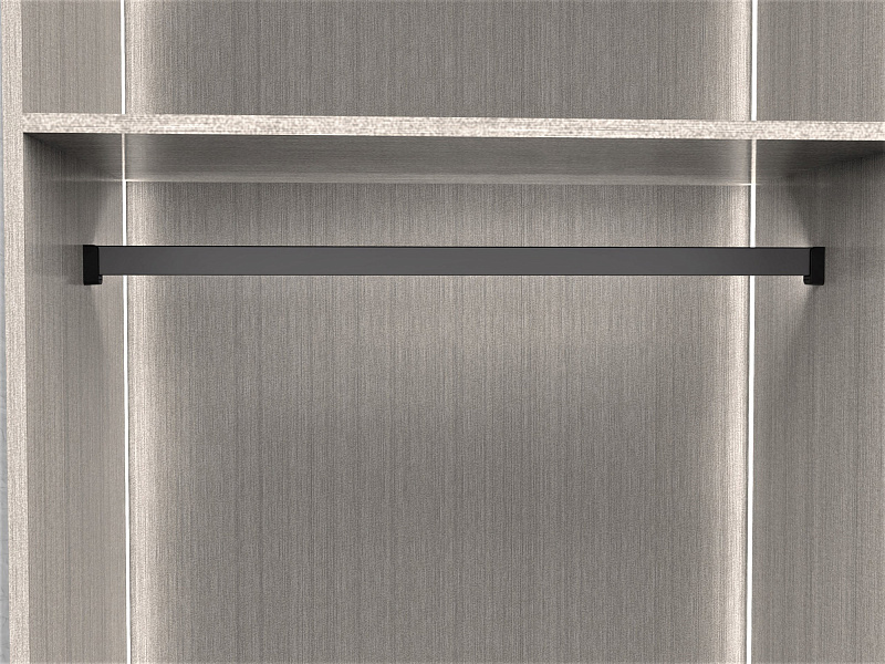 картинка Штанга для одежды, Конеро W 920 мм, размер 919x15x30 мм, 1 шт, цвет ЧЕРНЫЙ (2389017021) 